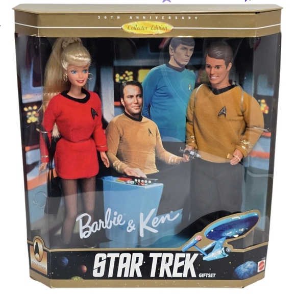 Vintage Collectors Edition Barbie & Ken Star Trek dolls Giftset in box - Picture 1 of 17